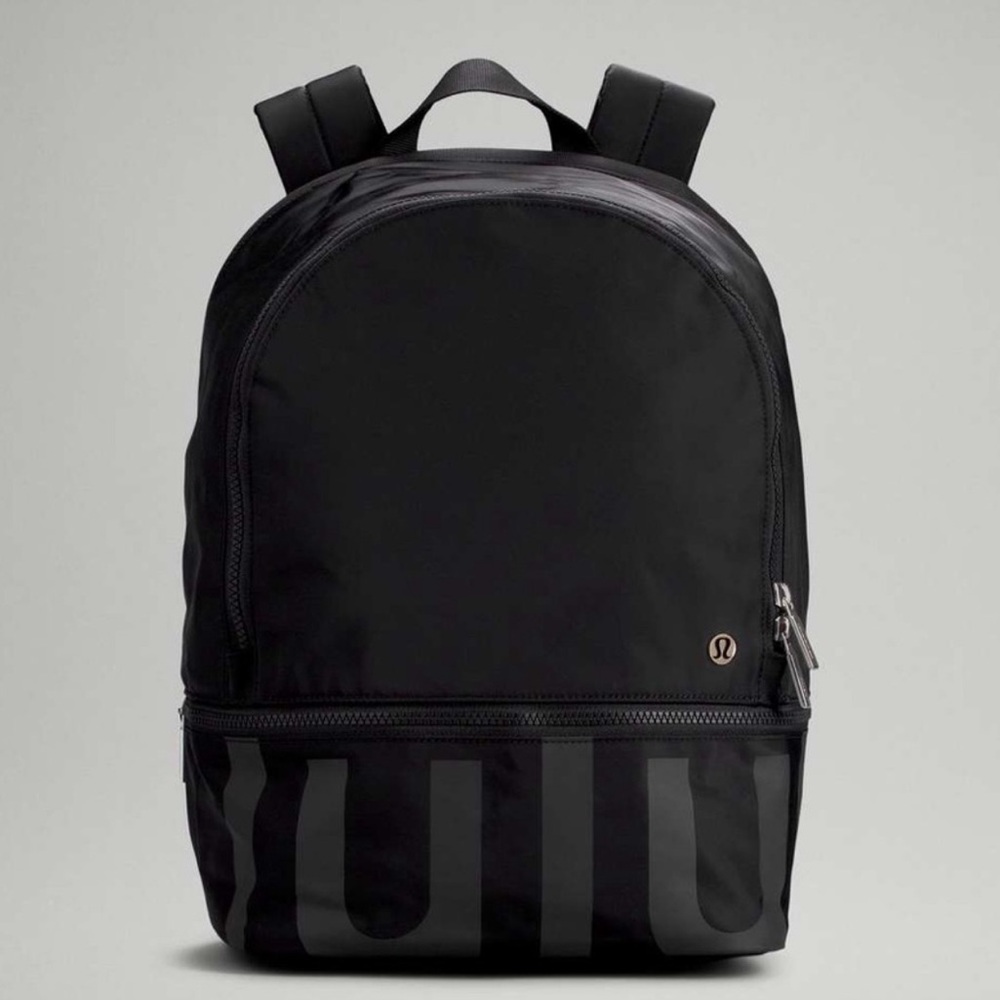 Lululemon Athletica Black Backpack with Minimalist Design